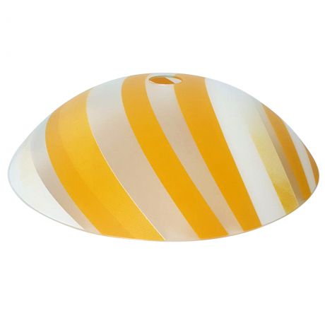 Плафон для люстры «Аделайн» E27 стеклянный, цвет белый/жёлтый