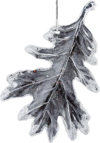 Украшение ёлочное ErichKrause Decor «Хрустальный листочек», 15 см, пластик, цвет прозрачный