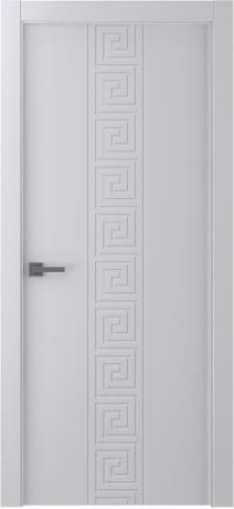 Дверь межкомнатная глухая Эллада 70x200 см, экошпон, цвет белый, с фурнитурой