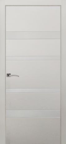 Дверь межкомнатная глухая Белиз 60x200 см, ПВХ, цвет дуб белый, с фурнитурой