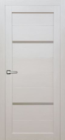 Дверь межкомнатная остеклённая Бэлла 200x90 см, ламинация, цвет кремовый, с фурнитурой