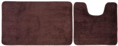 Набор ковриков для ванной комнаты Presto 45x70/45x45 см цвет коричневый