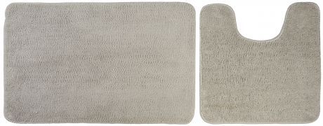 Набор ковриков для ванной комнаты Presto 45x70/45x45 см цвет серый