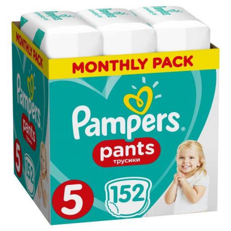Трусики Pants Pampers, размер 5, (12-17 кг), 152 шт.