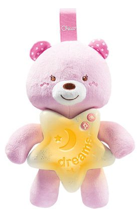 Игрушка-подвеска Chicco «Медвежонок», розовый, с рождения