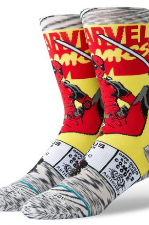 Носки STANCE DISNEY MENS DEADPOOL COMIC (Grey, M)