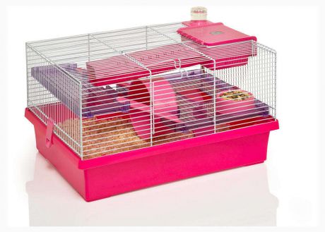 Клетка для грызунов Fauna International Pico, розовая, 50х36х29 см