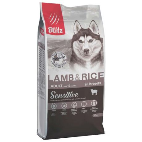Корм для собак Blitz Adult Dog Lamb & Rice All Breeds dry (15 кг)