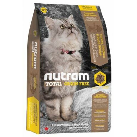 Корм для кошек Nutram T22 Индейка, курица и утка для кошек и котят (6.8 кг)