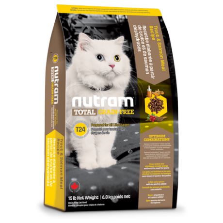 Корм для кошек Nutram T24 Лосось и форель для кошек и котят (6.8 кг)