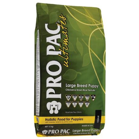 Корм для собак Pro Pac (12 кг) Ultimates Puppy Large Breed Chicken & Brown Rice