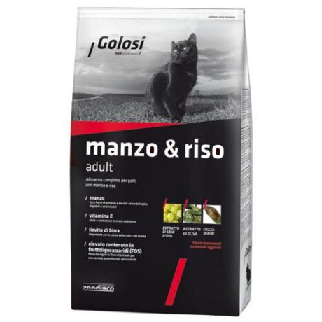 Корм для кошек Golosi Manzo & Riso Adult для взрослых кошек с говядиной и рисом (0.4 кг)