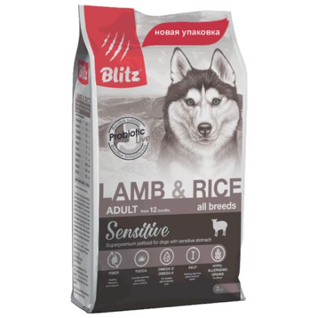 Корм для собак Blitz (2 кг) Adult Dog Lamb & Rice All Breeds dry