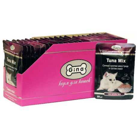 Корм для кошек Gina Tuna Mix 24 шт. (0.085 кг)