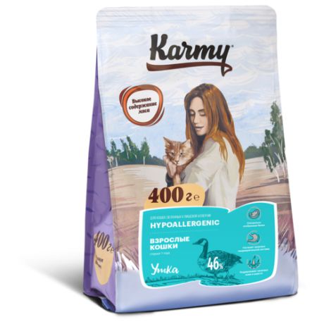 Корм для кошек Karmy с уткой 400 г