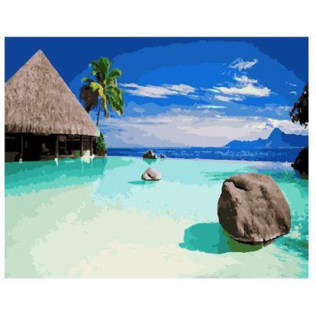 ВанГогВоМне Картина по номерам "Пляж в Доминикане", 40х50 см (ZX 21327)