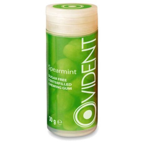 Жевательная резинка Ovident Spearmint с жидким центром, без сахара, 30 г