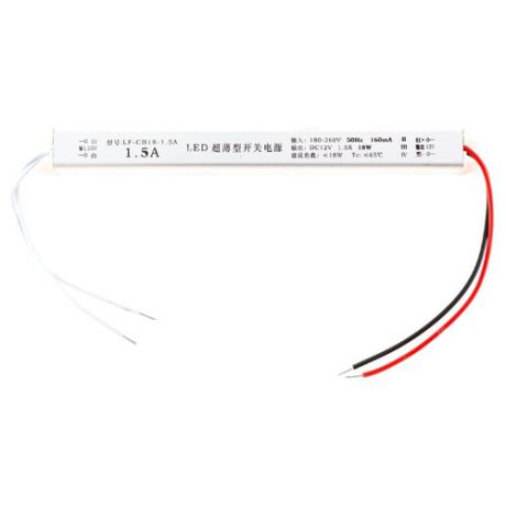 Блок питания для LED URM SLF-18W-1.5A-IP22-12V 18 Вт