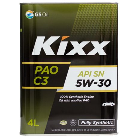 Моторное масло Kixx PAO C3 5W-30 4 л