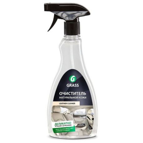 GraSS Очиститель натуральной кожи салона автомобиля Leather Cleaner (800032), 0.5 л