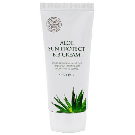 Jigott Aloe Sun Protect BB крем SPF41 50 мл, SPF 41, 50 мл