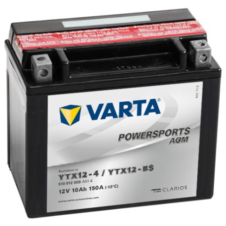 Мото аккумулятор VARTA Powersports AGM (510 012 009)