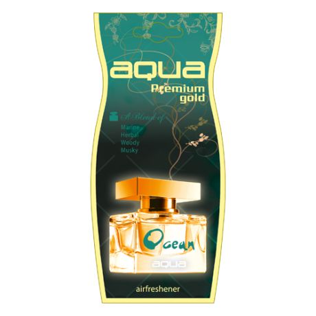 Aqua Ароматизатор для автомобиля Premium Gold Drop Ocean 12 г