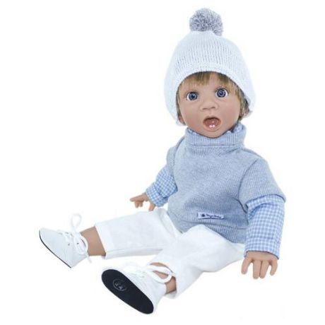 Кукла Lamagik Сюрприз мальчик в белых брючках свитере и шапочке, 38 см, 12023