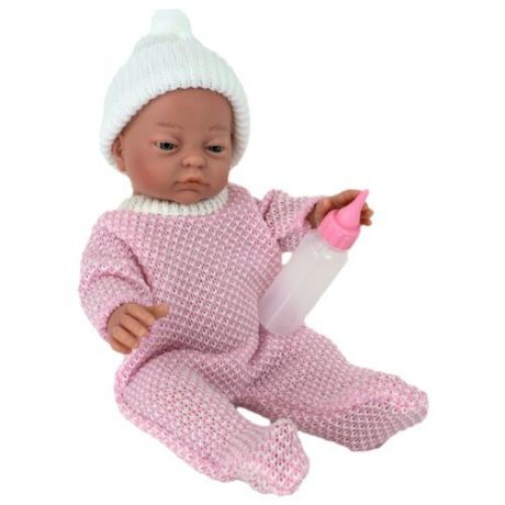 Пупс Lamagik Новорожденная девочка в розовой пижамке с бутылочкой, 28 см, RN28M
