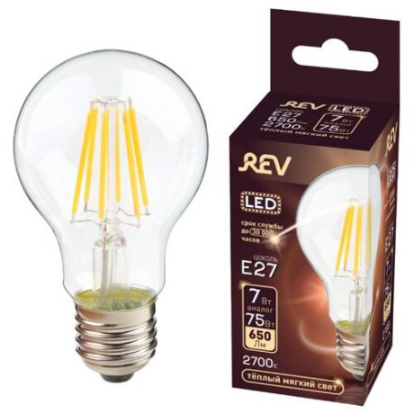 Лампа светодиодная REV E27, A60, 5Вт