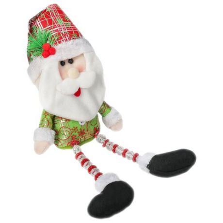 Мягкая игрушка Зимнее волшебство Дед Мороз в колпаке с ягодами 40 см