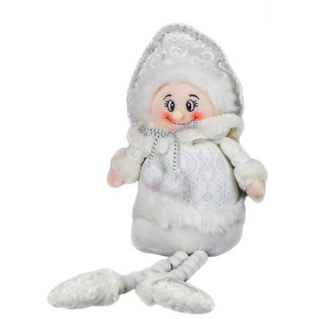 Мягкая игрушка Зимнее волшебство Снегурочка длинные ножки 42 см белый