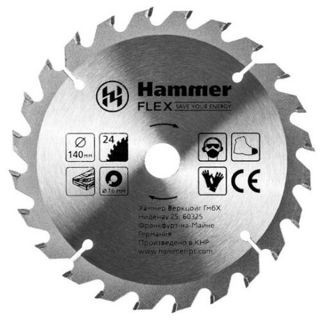 Пильный диск Hammer Flex 205-129 CSB WD 140х16 мм