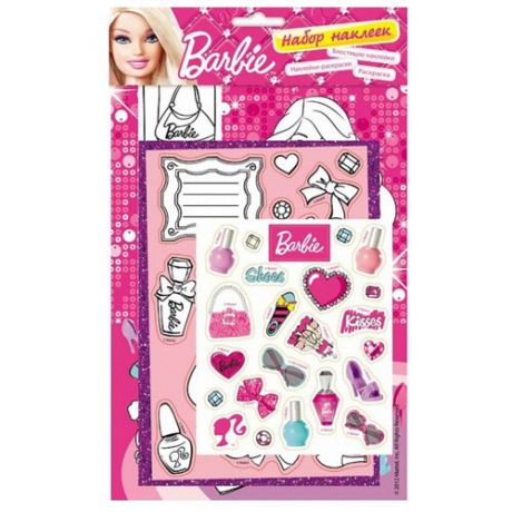 РОСМЭН Раскраска с наклейками. Barbie (21091)