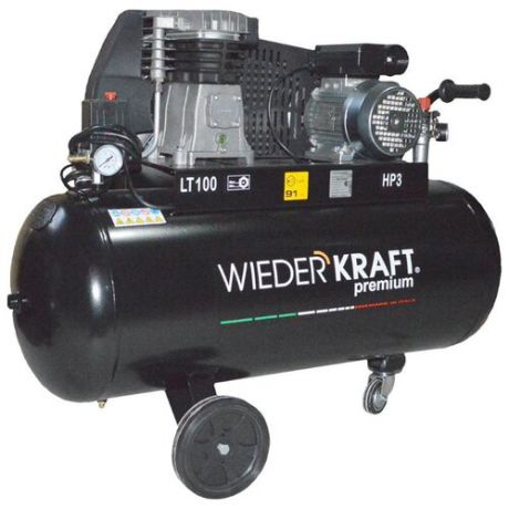 Компрессор масляный WIEDERKRAFT WDK-91032, 100 л, 2.2 кВт