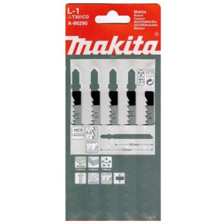 Набор пилок для лобзика Makita А-86290 5 шт.