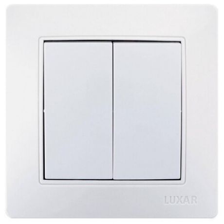 Выключатель 2х1-полюсный LUXAR Novo 02.011.01,10А, белый