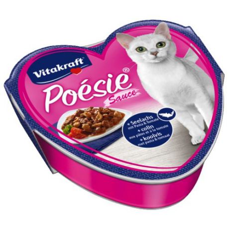 Корм для кошек Vitakraft 1 шт. Poesie Sauce сайда с пастой и томатами 0.085 кг