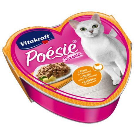 Корм для кошек Vitakraft 1 шт. Poesie Sauce индейка в сырном соусе 0.085 кг