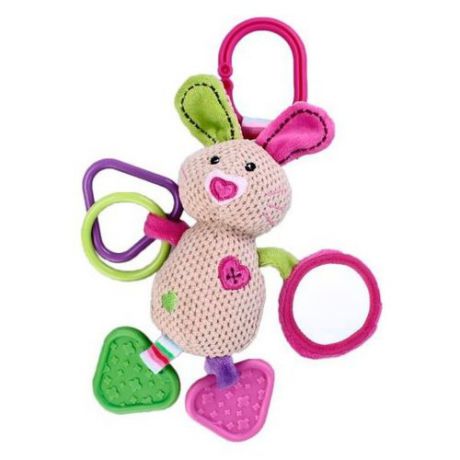 Подвесная игрушка Жирафики Зайка Полли (93675) бежевый/салатовый/розовый