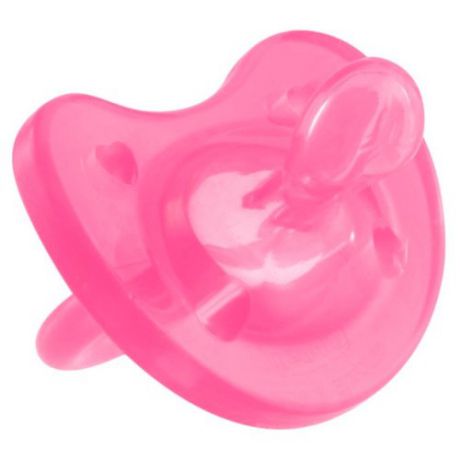 Пустышка силиконовая ортодонтическая Chicco Physio Soft 12+ (1 шт) розовый