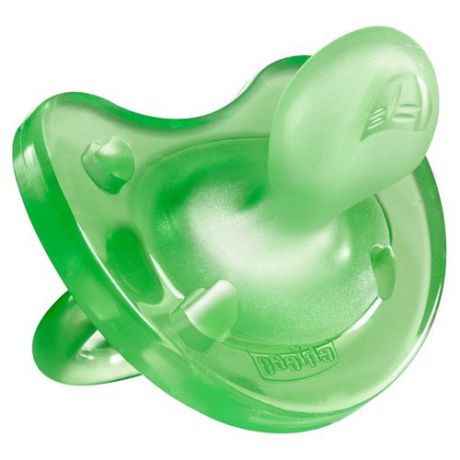 Пустышка силиконовая ортодонтическая Chicco Physio Soft 12+ (1 шт) зеленый