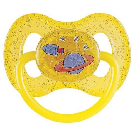 Пустышка силиконовая классическая Canpol Babies Space 0-6 м (1 шт) желтый