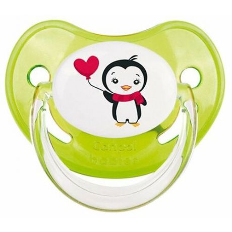 Пустышка силиконовая ортодонтическая Canpol Babies Penguin 18+ (1 шт) зеленый