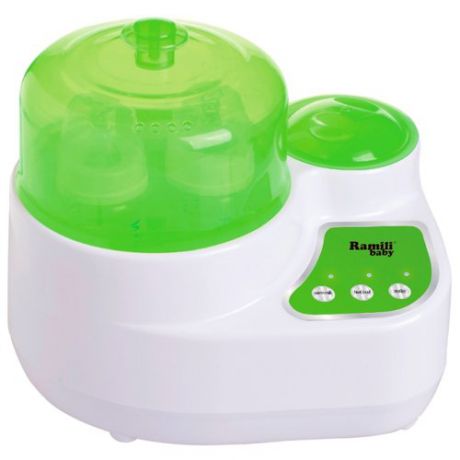 Электрический стерилизатор-подогреватель бутылочек и детского питания 3 в 1 Ramili Baby BSS250 зеленый