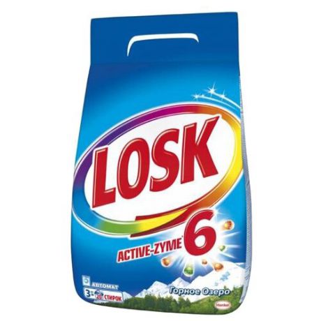 Стиральный порошок Losk Горное озеро (автомат) 3 кг пластиковый пакет
