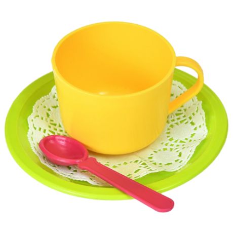 Набор посуды Росигрушка Цитрус 9411 лимонный/салатовый/малиновый
