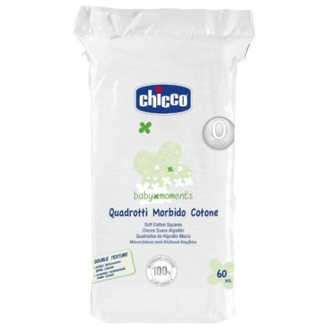 Ватные диски Chicco Baby Moments 60 шт. пакет