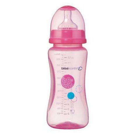 Bebe confort Бутылочка полипропиленовая Maternity, 360 мл с 6 мес., розовый