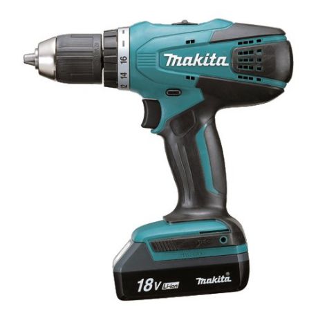 Аккумуляторная дрель-шуруповерт Makita DF457DWEX8 42 Н·м синий/черный